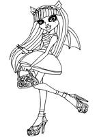 kolorowanki malowanki monster high dla dziewczynek, kolorowanka do wydruku numer  121